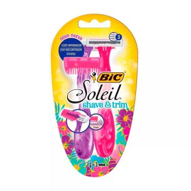 Imagem de Aparelho de Depilação Bic Soleil Shave & Trim com 2 Unidades + Aparador de Pelos