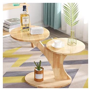 Imagem de Mesa lateral mesa de canto mesa de centro mesa lateral sala de estar pequeno apartamento sofá mesa lateral sala de estar moderna mesa pequena varanda mesa de chá mini mesa de canto mesa de chá mesa de café (cor: amarelo)