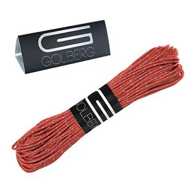Imagem de Corda de 1,8 mm reflexiva fluorescente para paraquedas de 2,4 kg da GOLBERG em 20 metros – Perfeita para linha de pessoal, corda de tenda, acampamento, caminhadas, Reflective Scarlet Red