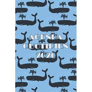 Imagem de AGENDA QUOTIDIEN 2020: Journal de Gratitude - 2 jours par page - Illustration : baleines