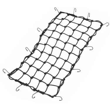 Imagem de Rede de carga de serviço extra de 38 x 76 cm PowerTye Mfg com elástico premium de 6 mm, malha de 7,6 x 7,6 cm e ganchos de metal super fortes com ponta de borracha