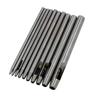 Imagem de DGOL Leathercraft 10 tamanhos furado perfurador perfurador afiado correia de costura cinto furador ferramenta de perfuração