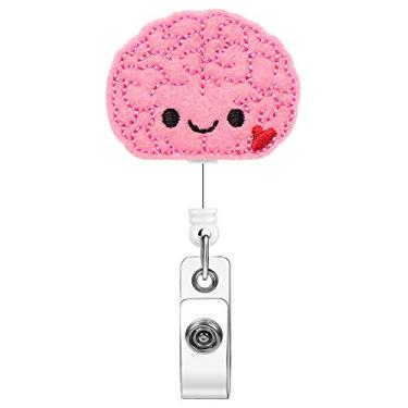 Imagem de Soleebee Carretel de crachá para o cérebro, suporte de crachá retrátil para enfermeiras, médicos, professores, estudantes