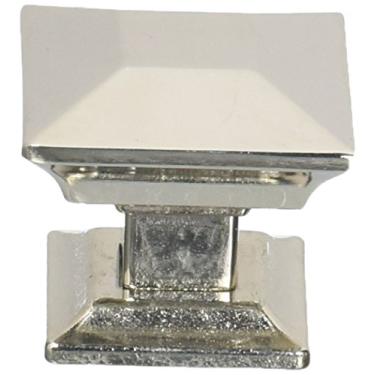 Imagem de MNG Hardware 83514 Botão de armário de níquel polido Poise, 7,6 cm