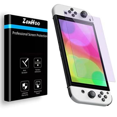 Imagem de Protetor de tela de vidro temperado antiluz azul para Nintendo Switch OLED (2021), proteção para os olhos, ZenHoo