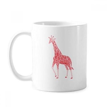 Imagem de IUCN Caneca de girafa vermelha de animais ameaçados de extinção cerâmica xícara de café porcelana louça
