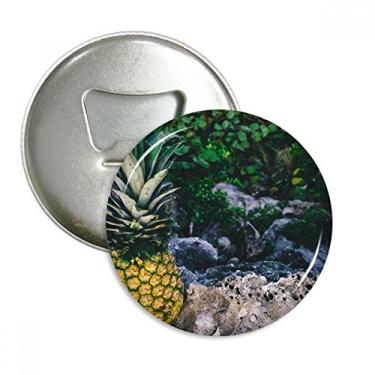 Imagem de Abacaxi folha planta imagem natureza abridor de garrafas ímã geladeira emblema multifuncional