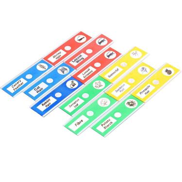 Imagem de 12 Peças de Lâminas Preparadas para Microscópio Educativo Infantil Ensino Crianças Lorben