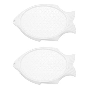 Imagem de 2 Unidades Sashimi Bandeja De Gelo Prato De Festa Bandeja De Serviço Ao Ar Livre Bandeja De Legumes Com Tampa Branco O Animal De Estimação Prato De Frutos Do Mar Volta