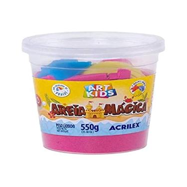 Imagem de Massa Areia Mágica, Acrilex, Maravilha, 550g, Com Moldes