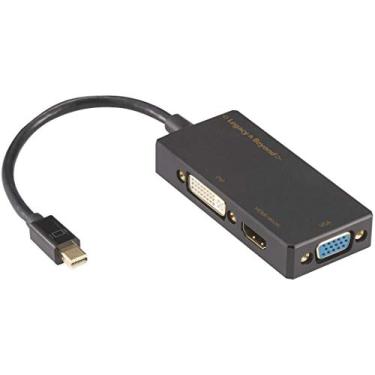 Imagem de SIIG Mini DisplayPort para VGA/DVI-D/HDMI 4K 3 em 1 conversor adaptador Thunderbolt 2 compatível até 4Kx2K para MacBook iMac Surface e outros dispositivos habilitados para Mini DP (LB-CD0014-S1)