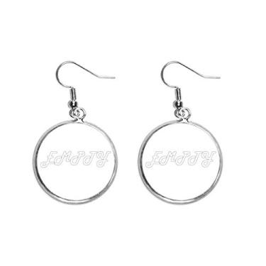 Imagem de Brincos femininos elegantes com orelhas vazias pendentes prateadas