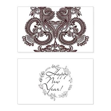 Imagem de Flower Plants Simetry Art Grain Outline New Year Festival Greeting Card Bless Message Gift