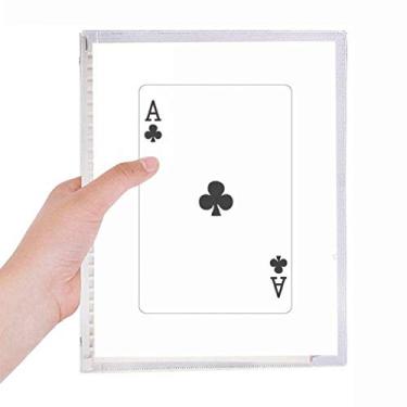 Imagem de Caderno com estampa de cartas de baralho Club A com folhas soltas e diário recarregável