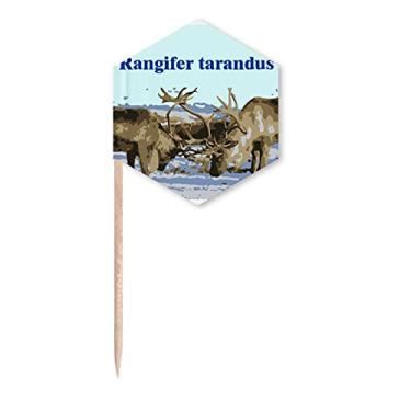 Imagem de Canis Lupus Arctos Branco Art Deco Presente Fashion Palito de Dente Bandeiras de Cupcakes Festa Celebração