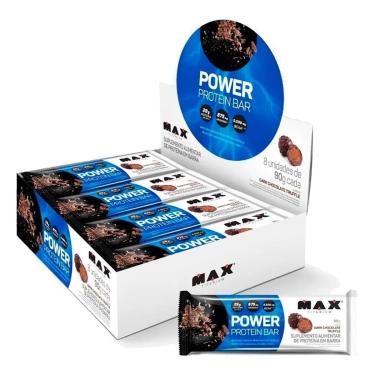 Imagem de Power Protein Bar - 8 unidades 90g Dark Chocolate Truffle - Max Titanium