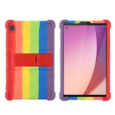 Imagem de QYiiD Capa para Lenovo Tab M8 HD/Smart Tab M8/Tab M8 FHD 2019, capa protetora de silicone leve e macia à prova de choque para Lenovo M8 8 polegadas TB-8505F TB-8505X TB-8505FS TB-8705, colorida