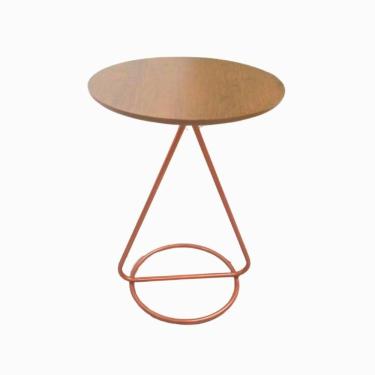 Imagem de Mesa De Centro Lateral Maria Pé de Ferro Estilo Industrial