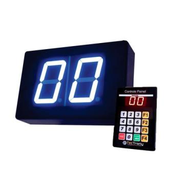 Imagem de Painel de senha com fio 2 digitos Azul - Tectrony