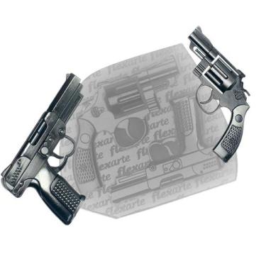 Imagem de Molde Silicone 854 - Pistola + Revólver - Armas - Flexarte