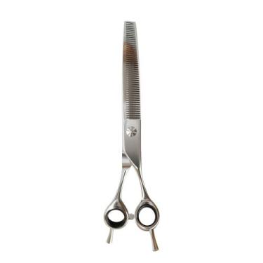 Imagem de Tesoura Propetz Semi-dentada Curva Chrome 440c 7.5 Premium