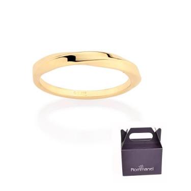 Imagem de Aliança Twist Banhado à Ouro Rommanel 513561, 24, Dourado