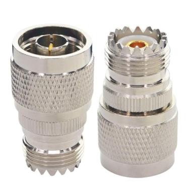 Imagem de Conector de cabo coaxial Boobrie UHF fêmea para N macho conector SO239 para N adaptador para antena/dispositivo LAN sem fio/WiFi/Radio/Coaxial extensão de cabo pacote com 2