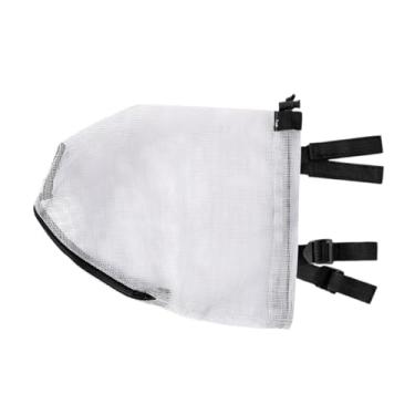 Imagem de WeiLaiKeQi Focinheira para animais de estimação de nylon portátil e confortável com zíper, capa protetora macia e ajustável para treinamento em parques,