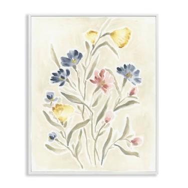 Imagem de Stupell Industries Cottage Posey Bunches Design de arte giclée emoldurado branco por June Erica Vess, 16 x 20