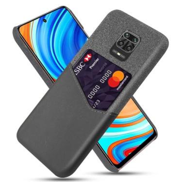 Imagem de Capa para Xiaomi Redmi Note 9S,Tela e tampa de couro PU,Antideslizante,360°cobertura completa à prova de choque com 1 slot de cartão atrás,Prevenção de queda-Gray