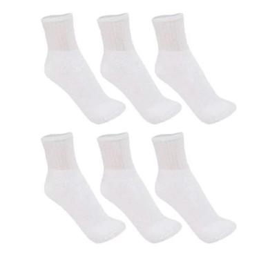 Imagem de Meia Esportiva Cano Médio Trifil Ref.8721 - Kit Com 6, Branco, 39-43