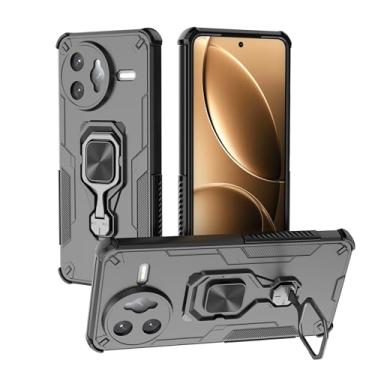 Imagem de Pzwoxukhov Capa compatível com Redmi K80 Pro 5G, compatível com Xiaomi Poco F7 Ultra 5G suporte giratório embutido, capa de telefone de proteção resistente preta