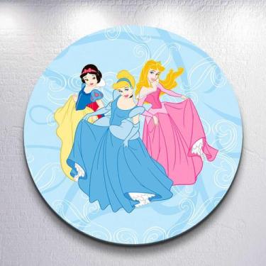 Imagem de Capas Painel Festa Infantil Menina Princesas Painel Redondo Grande ou 