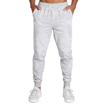 Imagem de Calça Masculina Moletom Flanelada Slim Bolsos Cordão Algodão-Masculino