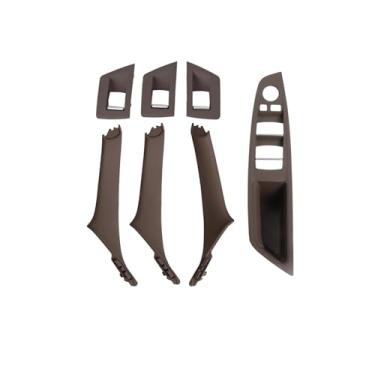Imagem de 1 conjunto/7 peças lhd rhd lado do passageiro porta interior do carro puxar maçaneta capa guarnição Compatível com bmw série 5 f10 f18 523 525 528(RHD Moka)