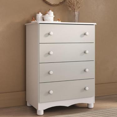 Imagem de Cômoda Infantil 65cm com 4 Gavetas Dengo Multimóveis MP4409