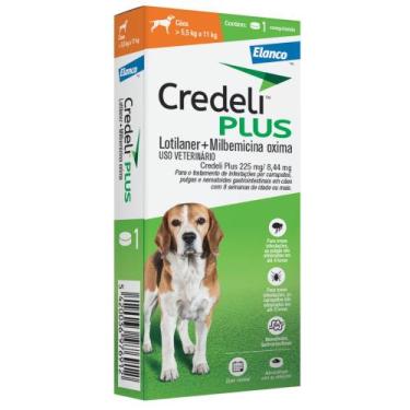 Imagem de Antipulgas e Carrapatos Credeli Plus de 5,5kg á 11kg com 1 Comprimido 