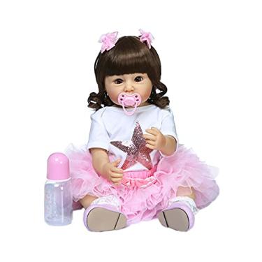 Imagem de Tingpai Boneca realística de 55/22 pol. Boneca renascida de io de corpo inteiro.