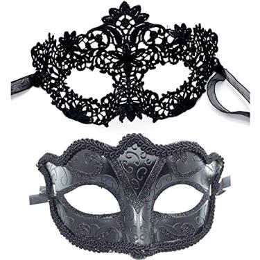 Imagem de AIYAYI Máscara feminina de baile de máscaras de renda para carnaval veneziano, acessórios de fantasia, Coroa, x