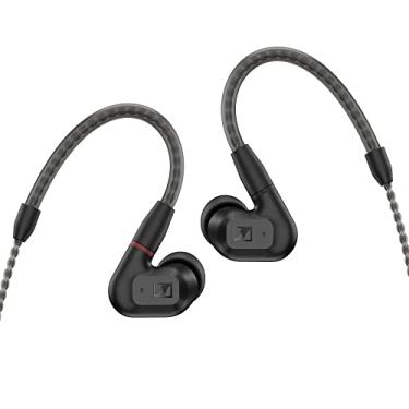 Imagem de Sennheiser Consumer Audio Fones de ouvido Audiófilos IE 200 cm – Transdutores TrueResponse para som neutro, graves impactantes, cabo trançado destacável com ganchos de orelha flexíveis – Preto