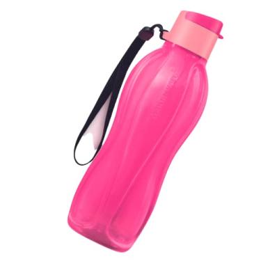 Imagem de Tupperware Garrafa Ecotupper 500ml Rosa Fluxo | Com Cordinha