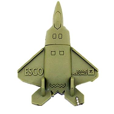 Imagem de 4GB Fighter Shape USB Stick USB Flash Drives Memory Stick Pen Drive Pen Drive USB Disco USB U Disk com corrente (verde)