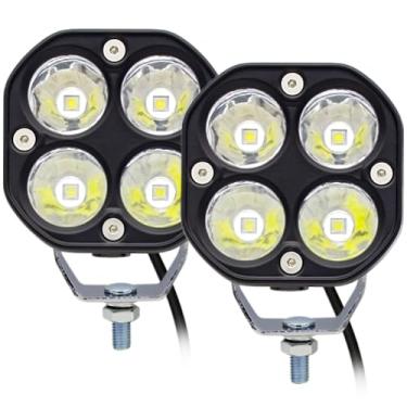 Imagem de 3E Luzes LED off-road para dirigir, 2 peças, 7,6 cm, 40 W, super brilhantes, à prova d'água, lâmpadas de trabalho para Wrangler Offroad 4X4, carro, Jeep caminhão, ATV, UTV, barco, motocicleta