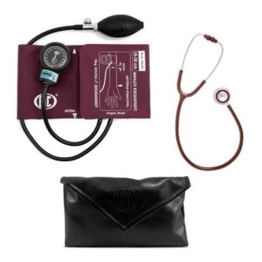 Imagem de Esfigmomanômetro E Estetoscópio Bic Bordô