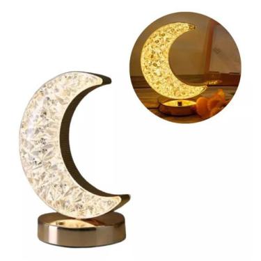 Imagem de Luminária LED de Mesa Quarto Luxo Decorativo Cristal Acrílico Controle