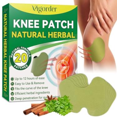 Imagem de Vigorder Adesivo De Ervas Para Joelho, Adesivos De Ervas Para Aquecimento De Joelho, Adesivo De Extrato De Absinto Para Costas, Pescoço, Ombro (20 Unidades)