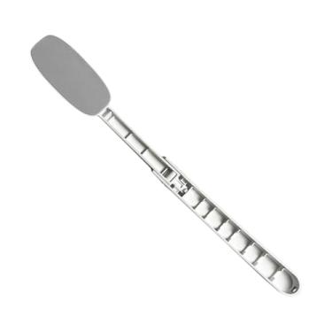 Imagem de Kokiya Espalhador de loção para as costas dobrável, presente para mulheres, casa, viagem, aplicar autobronzeador com cabo longo ergonômico, Cinza