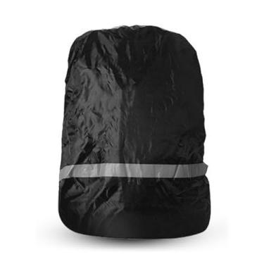 Imagem de SPYMINNPOO Capa de Mochila, Capa de Chuva Universal Com Tiras de Fivela Elástica de Tira Refletiva para Caminhada de Ciclismo de Camping (L)