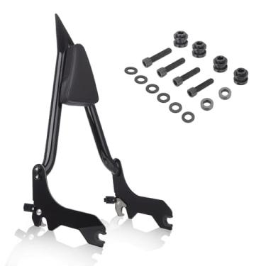 Imagem de 63 cm Black Backrest Sissy Bar para Harley Davidson Softail Standard Heritage Classic FLHC Street Bob 107 114 FXBB Deluxe Slim FLDE FXST FLSL Encosto de passageiro alto com ancoragem 2018-Up