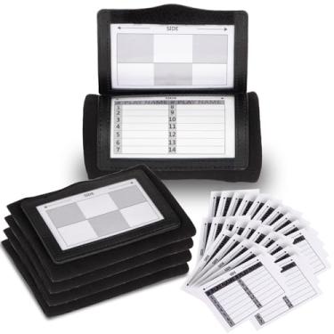 Imagem de Lebared Pulseiras de futebol com 5 cartas de playbook, pulseiras esportivas de PVC transparente para jovens e adultos, pulseiras de futebol com bandeira 5on5, faixas de braço QB para quarterback